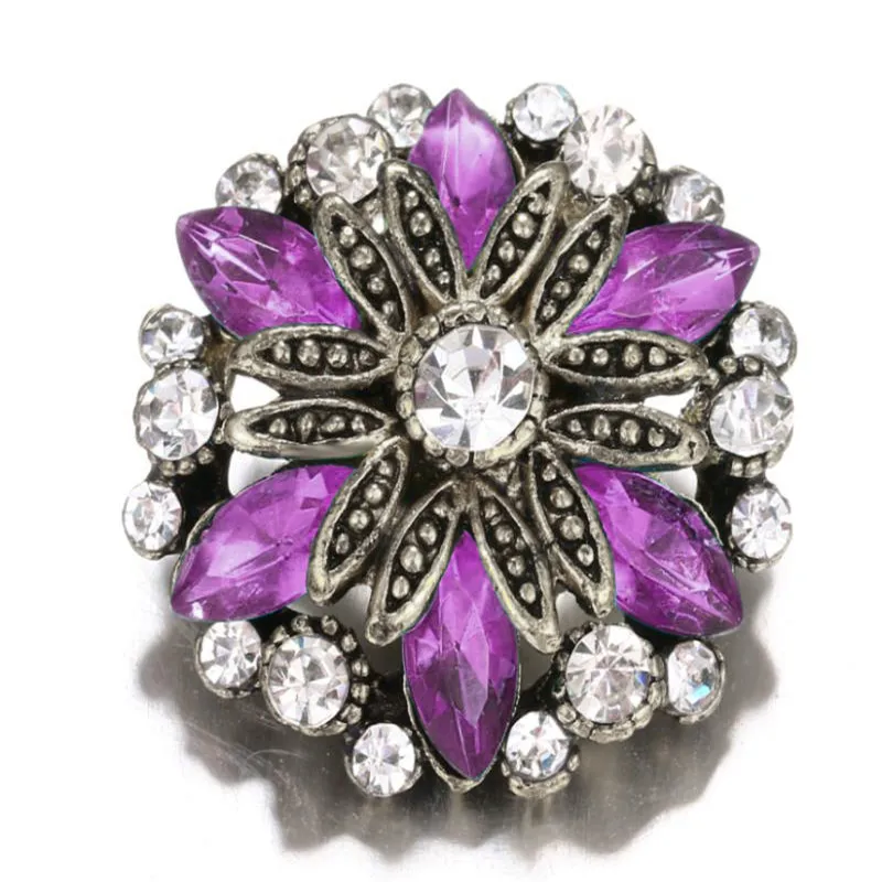 Кнопка оснастки благородная с кристаллом для 18 мм защелки браслетов подходят к