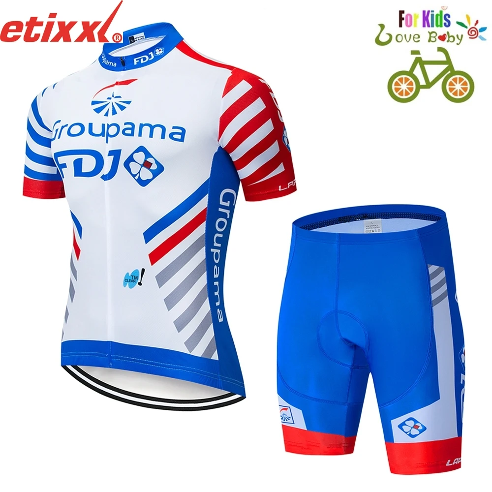 Рок Мальчики Велоспорт Джерси комплект Ropa Ciclismo Велоспорт комплект для детей дышащий Быстросохнущий велосипед для девочки одежда Детские майки