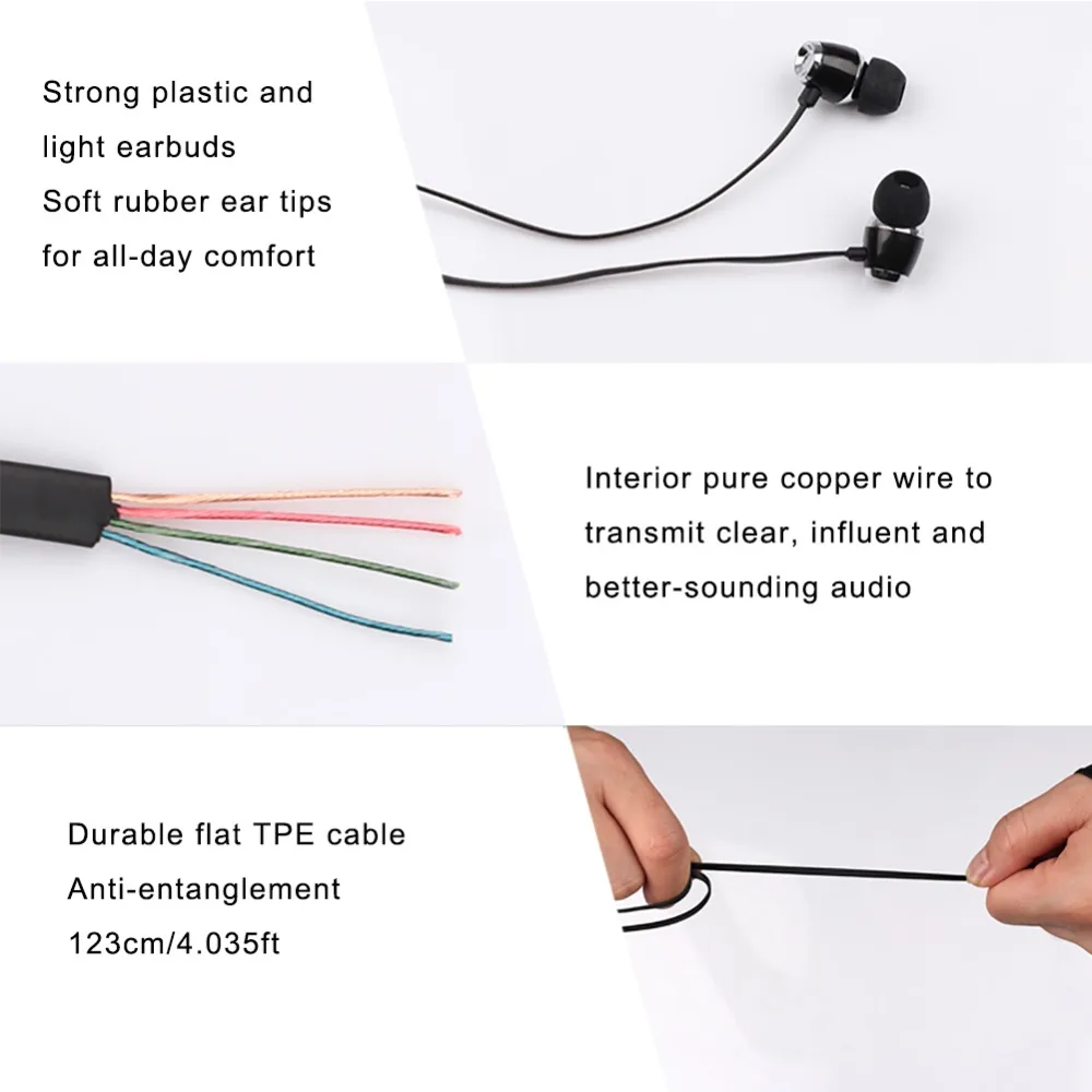 Наушники-вкладыши с микрофоном 1 2 м | Электроника