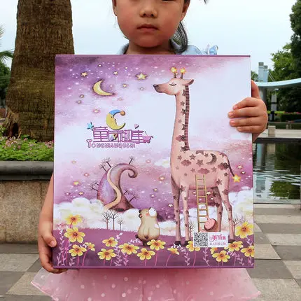 Детский 6-дюймовый фотоальбом большой емкости с мультяшной обложкой для