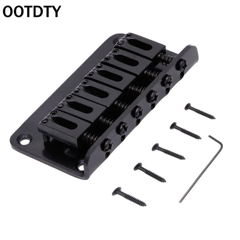 OOTDTY гитара 6 струн металлический Hardtail Мост черный для электрогитары с винтами