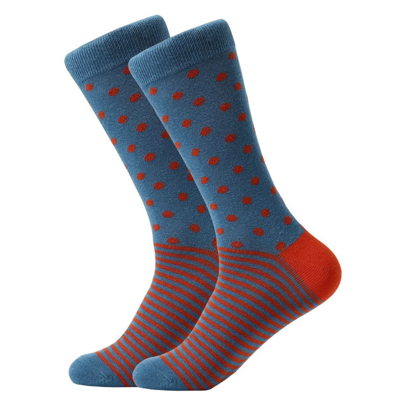 LETSBUY мужские носки 5 цветов в горошек и полоску яркие цветные Смешные Носки