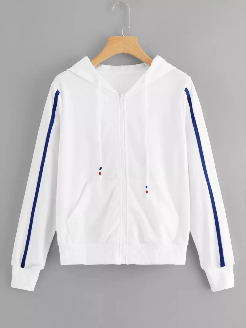 Women's Long Sleeve Cotton Printed Hoodie Sweatshirt Sports Pullover S-L