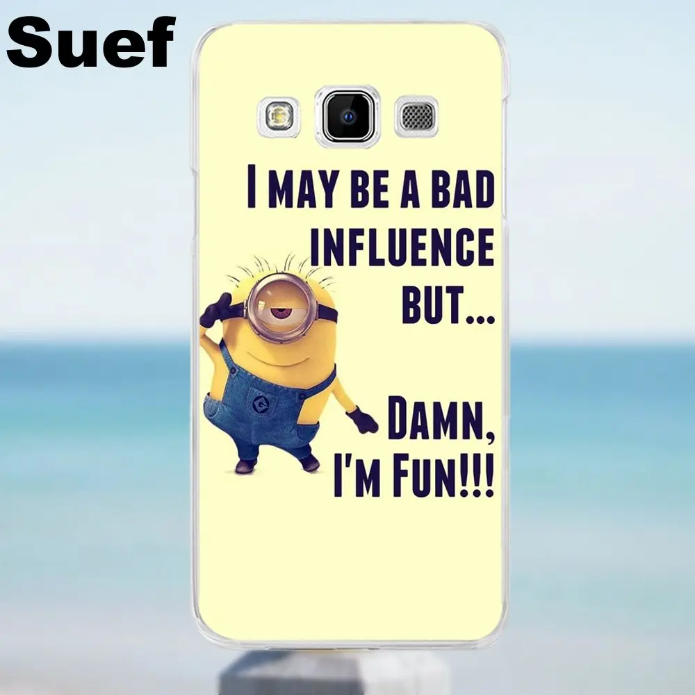 Suef для Galaxy Alpha Core Prime Note 2 3 4 5 S3 S4 S5 S6 S7 S8 mini edge Plus Мягкий чехол телефона с миньонами