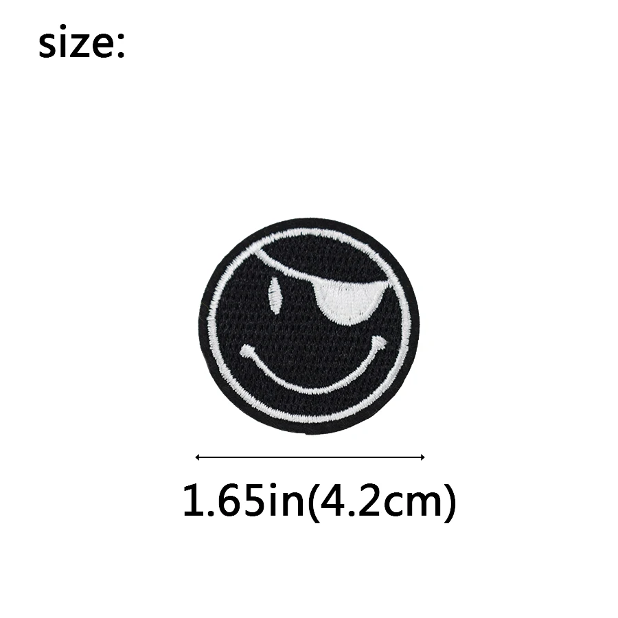 10 шт. пиратские нашивки со смайликом значки на одежду вышитые патчи для