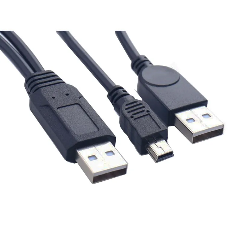 USB2.0 USB 2 0 двойной A Тип 2A штекер к мини 5 контактный Y образный кабель 7 м 70 см фута