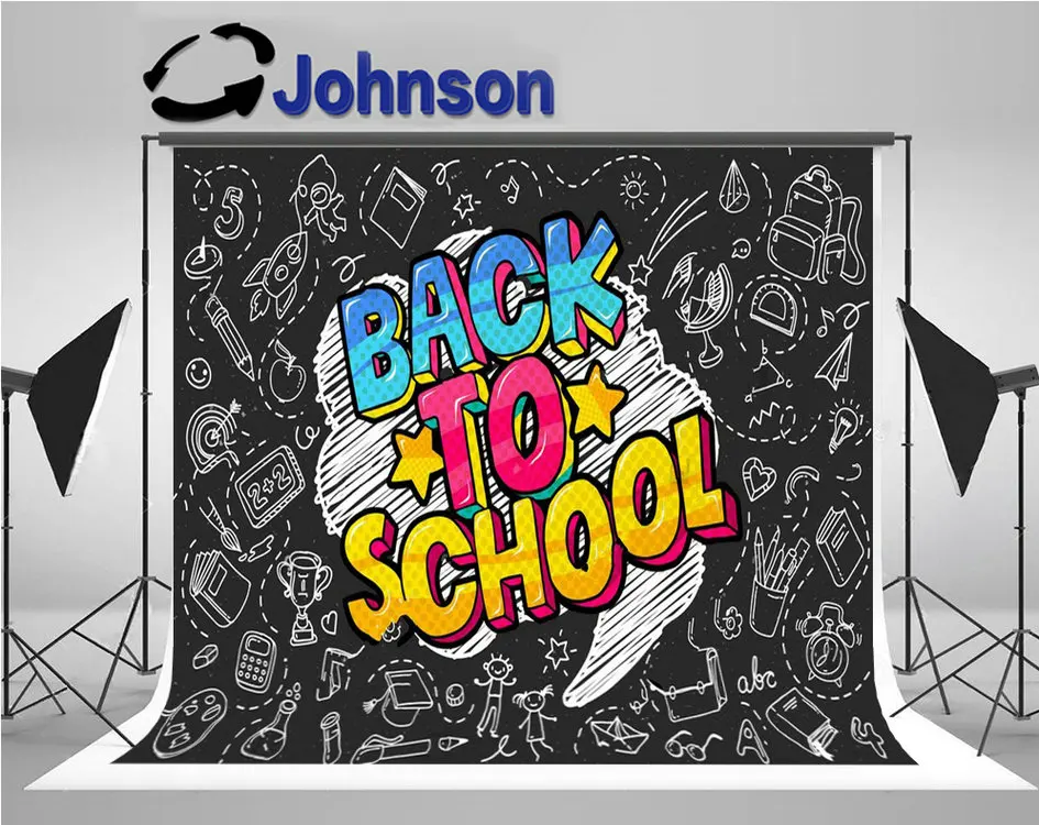 Школьные принадлежности комические Речи Пузырь звезда письмо Blackboard фоны