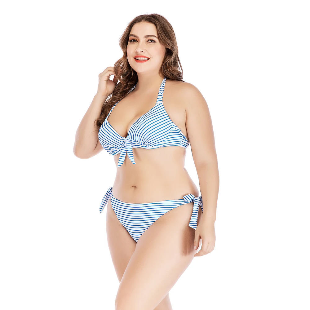 Midou Plus Size Bikinis Women Swimwear High Waist Swimsuit Halter Sexy Bikini Set Retro Bathing Suits Large wine |