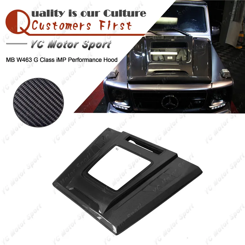 

Car Accessories Carbon Fiber iMP Performance Style Hood With Glass Fit For MB W463 G Class & G55 G63 AMG Hood Bonnet Cover