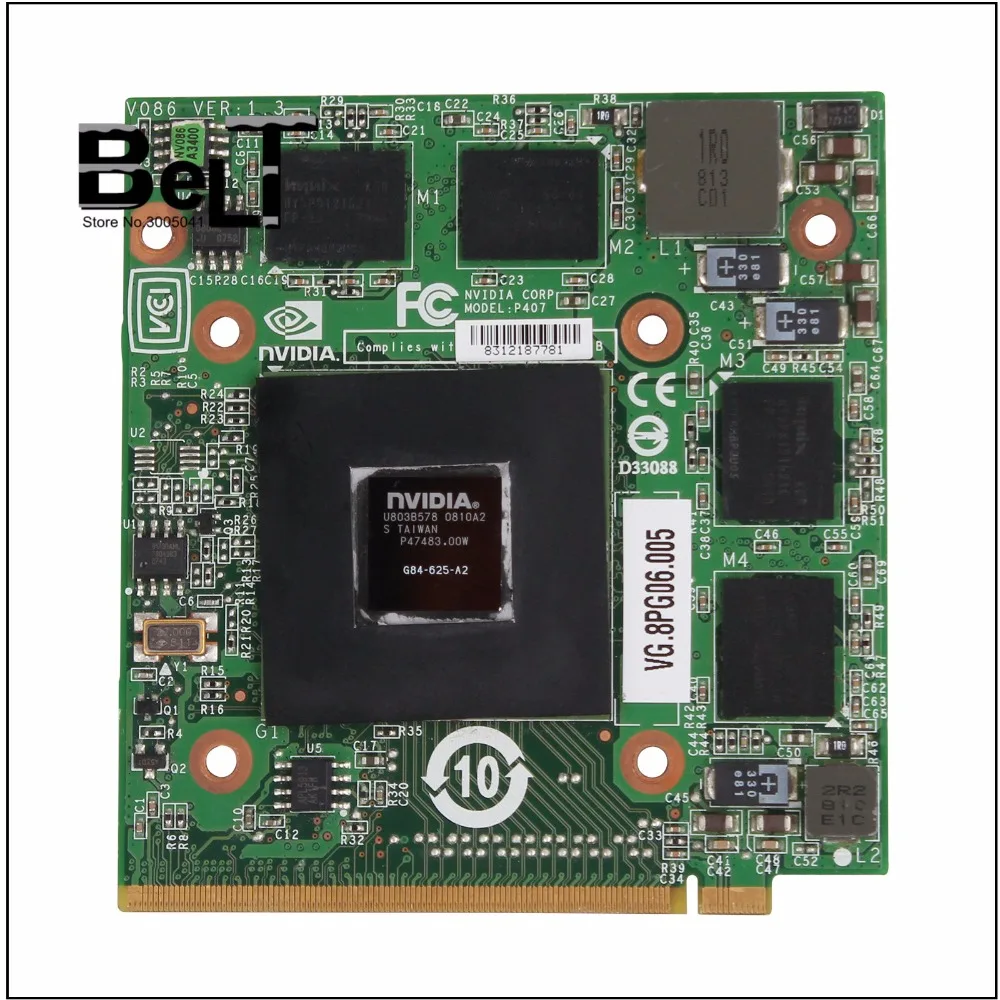 Computador Portátil Cartão Vga 9500mgs 9500gt gs 512mb Mxm ii G84625-a2 Placa de Vídeo para Acer Aspire 6920 8920 4720 7520 7720 Placa-mãe para notebook