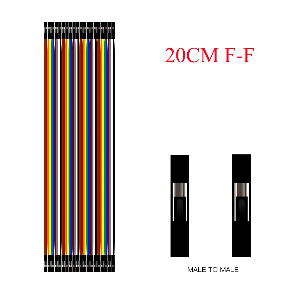 20CM F-F Dupont Line 10 см/20 см/30 см мужской/женский-мужской или женский-Женский Соединительный провод Dupont кабель для arduino DIY KIT - Цвет: 20CM F-F