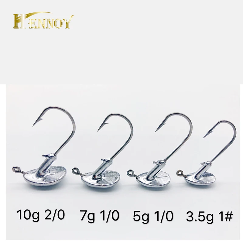 Hennoy 20 шт. свинцовая головка Рыболовный крючок Приманка 3,5 г 5 г 7 г 10 г рыболовные крючки