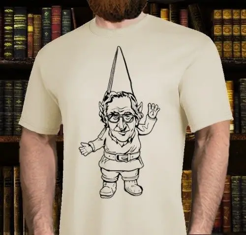 

Модная мужская футболка, бесплатная доставка, новинка, футболка гном Чомски, философия, история, Лингвистика, политика, Ноам каламбр, летняя ...