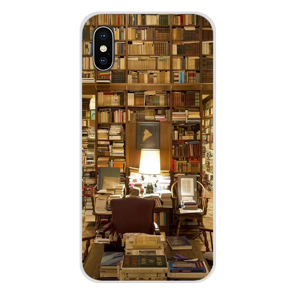 Ретро книжные полки книга любовник ТПУ прозрачный чехол сумка для Samsung A10 A30 A40 A50 A60