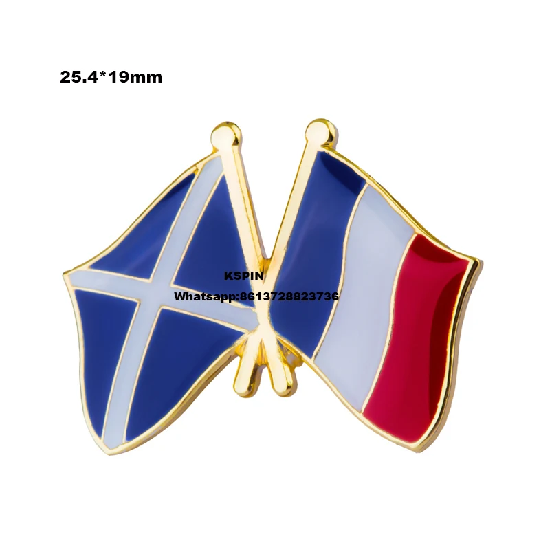 Scotland France Flag Lapel pin badges for clothes Pin safety brooch XY0047-1 | Украшения и аксессуары