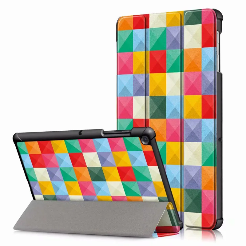 case Магнит Смарт Флип Стенд кожаный футляр, складной чехол для Samsung Galaxy Tab S5e 10,5 T720 T725 SM-T720 SM-T725 Funda Capa+ пленка+ ручка - Цвет: case