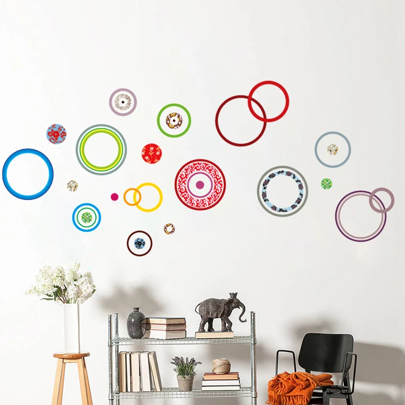 Креативная Настенная Наклейка сделай сам в красочный горошек|poster mural|wall stickerdecorative