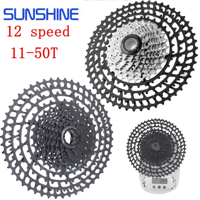 Велосипедная кассета SUNSHINE 12 Скоростей 11 50T Ультралегкая 399 г широкое соотношение
