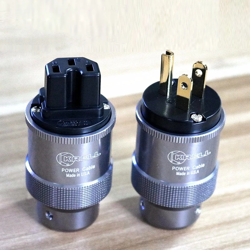 1 пара позолоченных штепсельных вилок стандарта США штепсельная вилка шнура