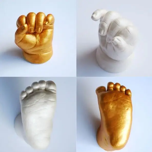 Сувенир для детей, 3D, ручная и ножная печать, форма для порошка, гипсовое литье, набор, отпечаток руки, сувенир, подарок, Детский памятник для роста