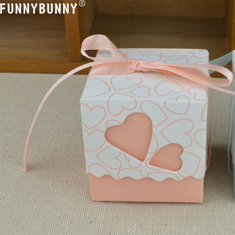 FUNNYBUNNY подарочные коробки для свадебных торжеств в форме сердца с ленточным