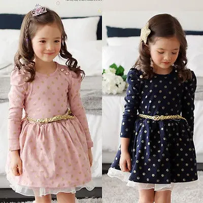 Новая красивая одежда для маленьких девочек пышное хлопковое формальное