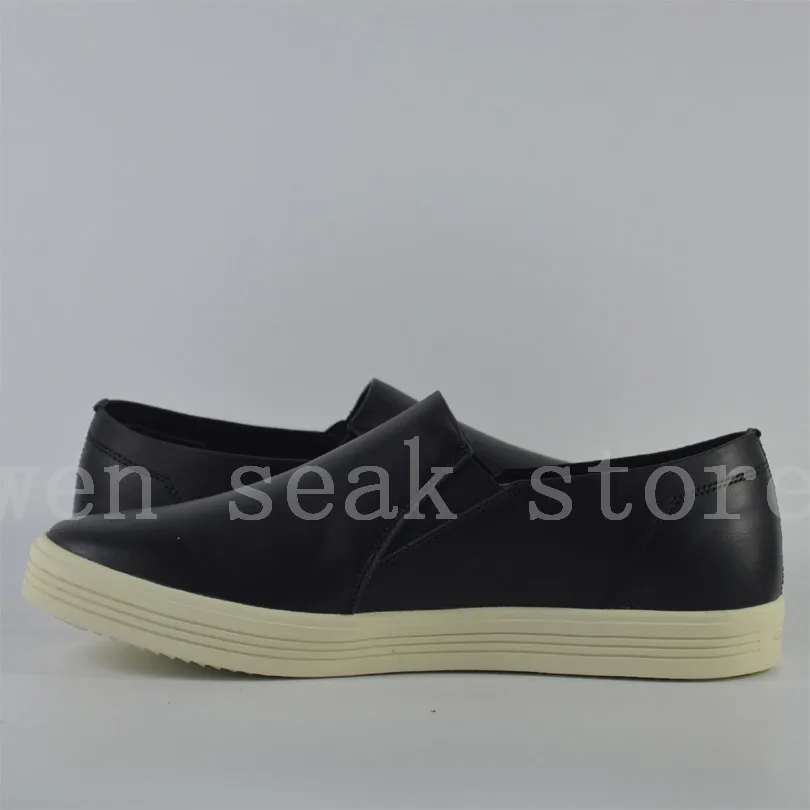 Owen Seak Men Loafers Shoes Summer Luxury Trainers Genuine Leather Boots Casual Brand Flats Black White Big Size Sneaker | Обувь