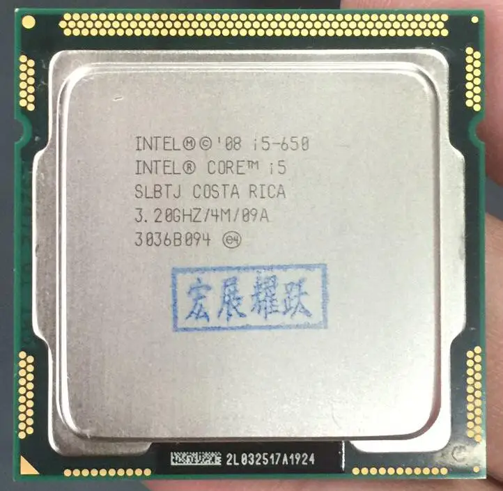 ПК компьютер Intel Core i5 650 процессор (4 МБ кэш 3 20 ГГц) LGA 1156 100% рабочий для настольного