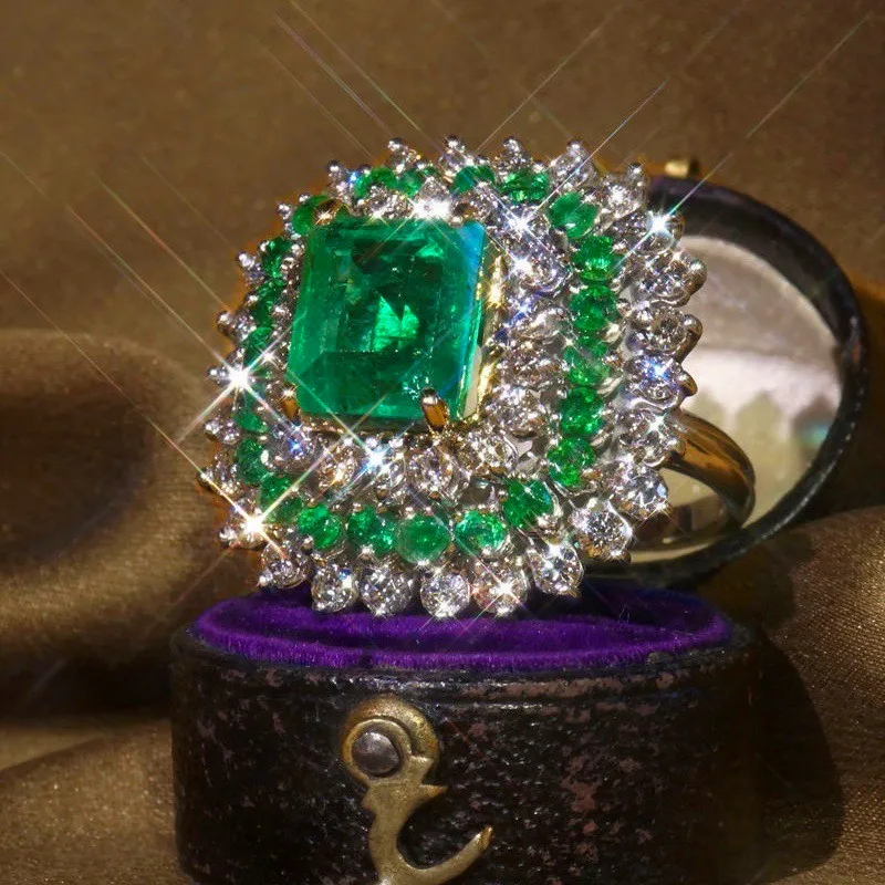 Милые женские Большие Бриллиантовые модные серебряные кольца на палец винтажные