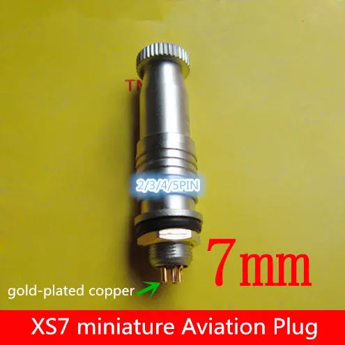 1 шт. миниатюрный авиационный соединитель AP033 XS7 2/3/4/5Pin 7 мм наружный и гнездовой
