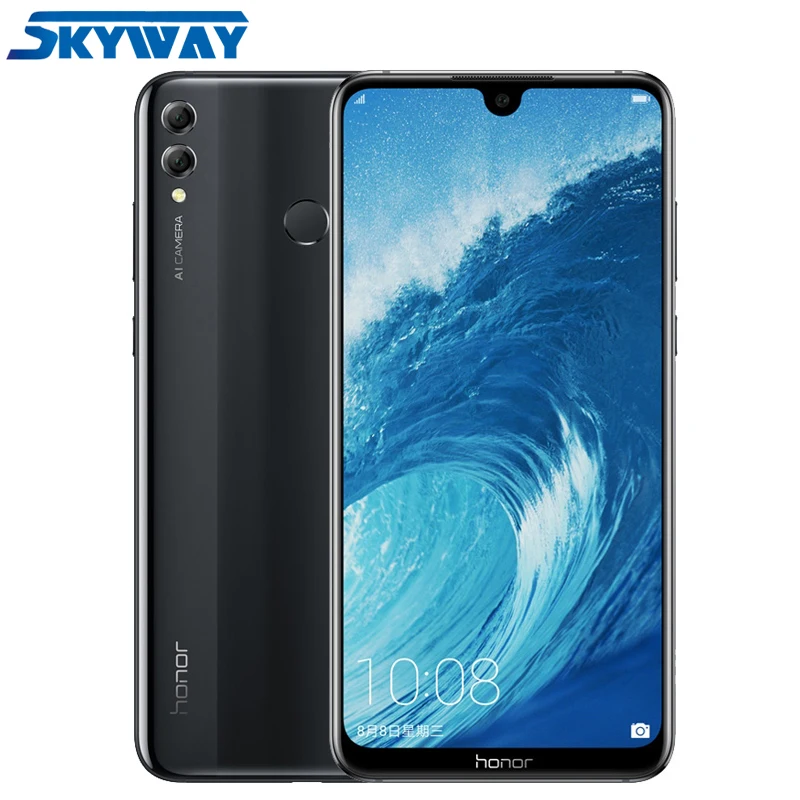 Honor 8X Max 7,12 ''большой экран OTA обновление смартфон Двойная камера Android 8,1 Восьмиядерный 4900 мАч батарея отпечаток пальца ID