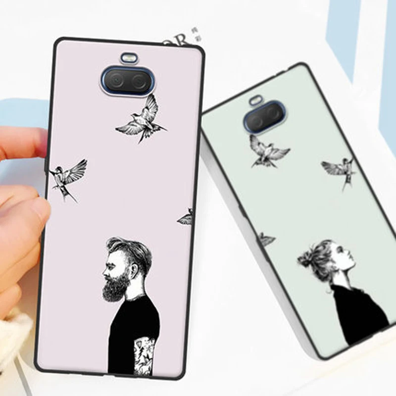 Чехол-накладка для Sony Xperia10 мягкий силиконовый чехол с рисунком из мультфильма