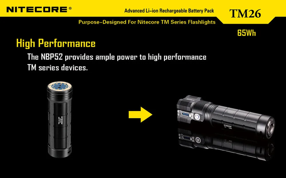 Заводская цена Nitecore TM26 4000 Lumnes O светодиодный фонарик портативный светодиодный прожектор с аккумулятором NBP52