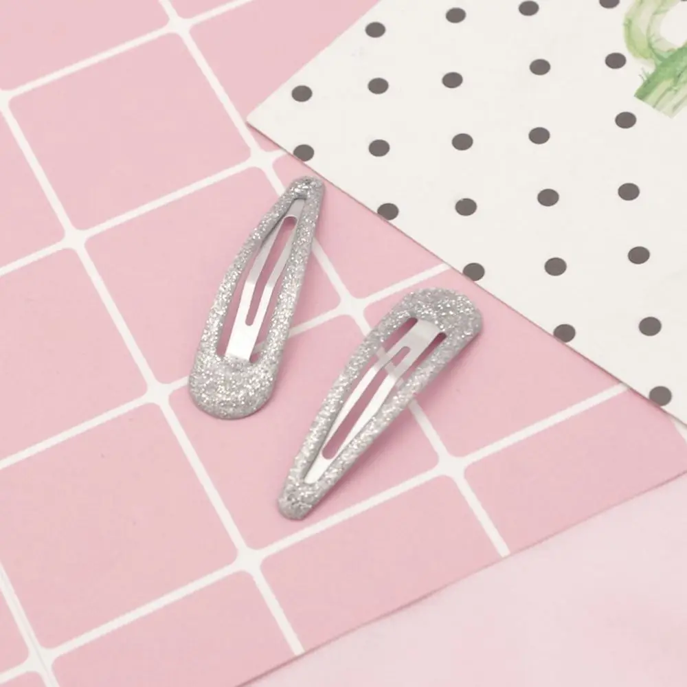 silver 2 шт., блестящие заколки для волос, заколки для волос для детей, детские аксессуары для волос, Декоративный металл, заколки для волос, детские заколки, 5 см - Цвет: silver