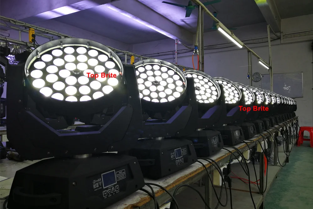 2 шт./лот LED Zoom Wash 36X18W RGBWA UV 6IN1 DMX сценический сенсорный экран профессиональные