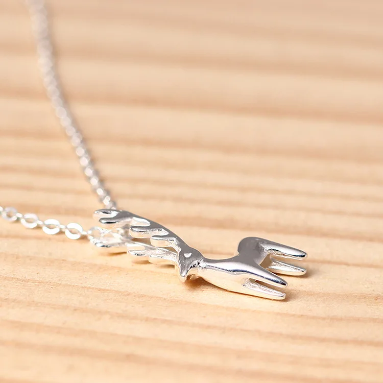 Elk necklace women gift 100% 925 Sterling silver nacklace Jewellery Clavicle chain pendant charms | Украшения и аксессуары