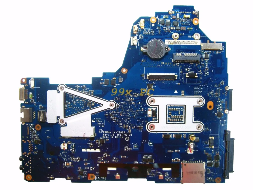 LAOKE для Toshiba Satellite C660 Материнская плата ноутбука HM65 W/GT520M 1 ГБ GPU K000128440 PWWHA LA-7201P DDR3