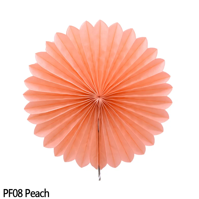 PF08 Peach 5 шт. 10/15/20/25 см бумажный веер вертушка круглый Фонари для свадьбы, праздника, вечерние висит с цветочным узором на день рождения Набор сделай сам DIY 8z - Цвет: PF08 Peach