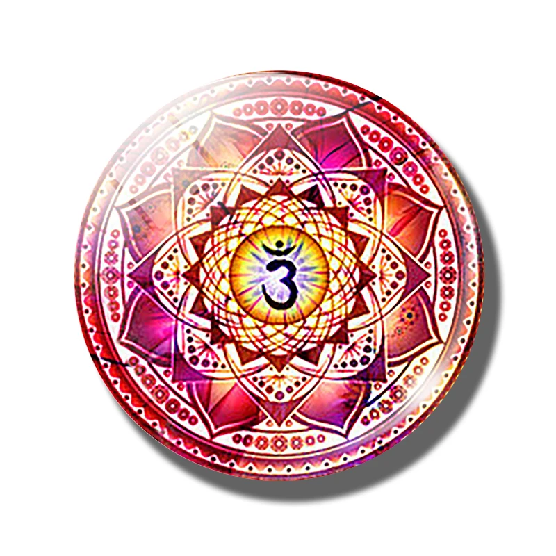 Стекло мандалы для йоги 12 шт./лот изображение дерева жизни 25 мм кабошон