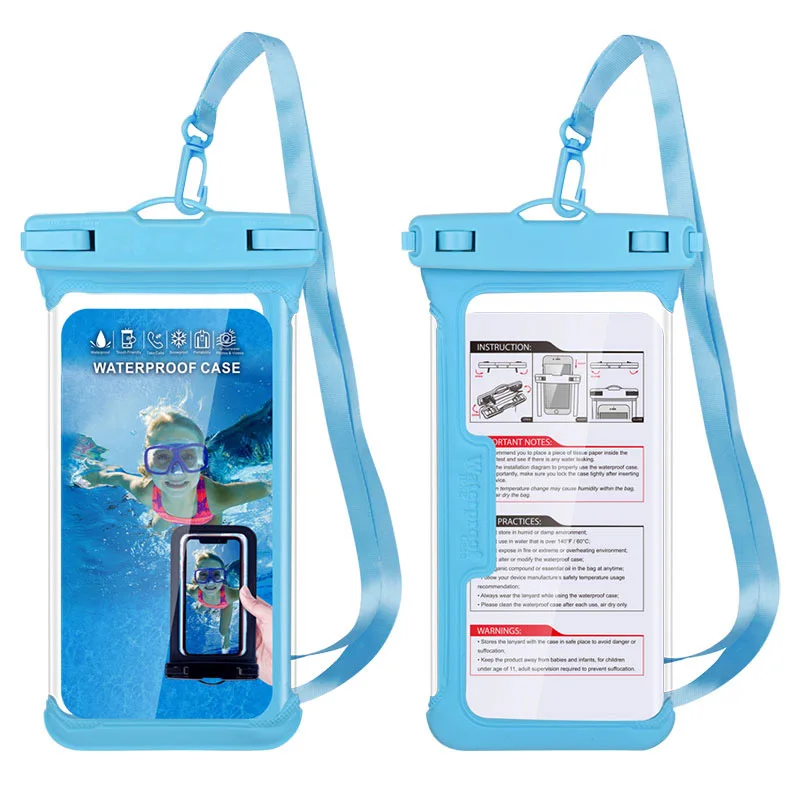 1 pcs blue Универсальный Водонепроницаемый Чехол для iPhone X XR XS MAX 8 7 6 5 Swiming Pouch чехлы для телефонов 6," для huawei Xiaomi подводный чехол для телефона - Цвет: 1 pcs blue