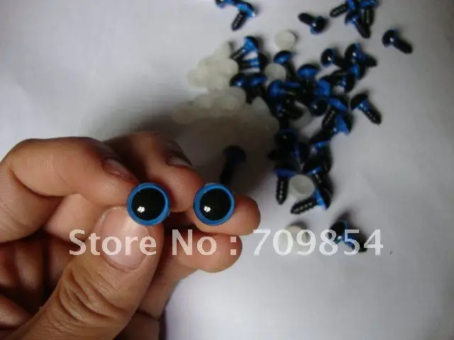 

free shipping!!! 500pcs/lot 5# 10mm blue color Animal plastic eyes toy accessories