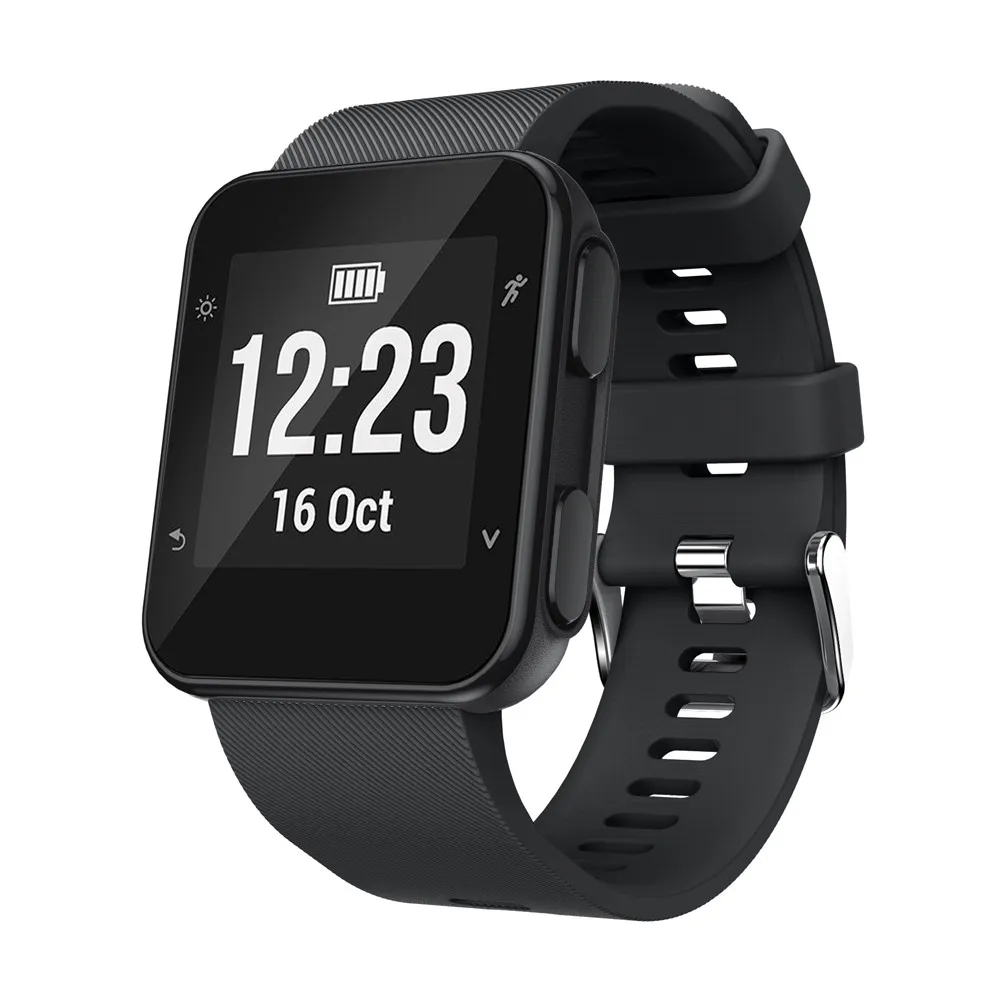 Ремешок для часов Garmin Forerunner 30/35 силиконовый спортивный браслет с винтами и