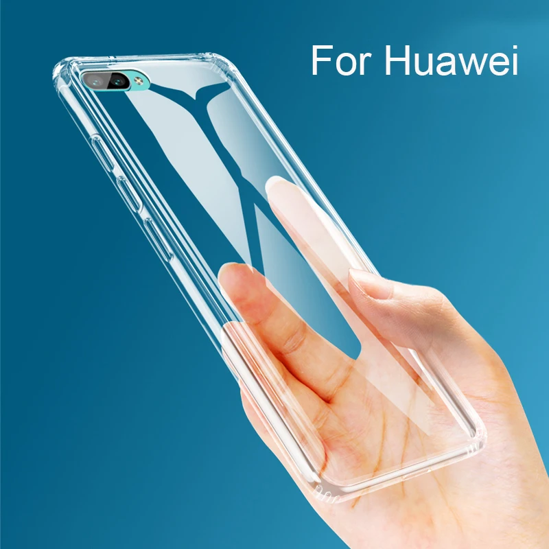 Силиконовый мягкий ТПУ чехол для Huawei Mate 20 Pro P30 P20 Lite Прозрачный телефона Honor 8 8X Max 10
