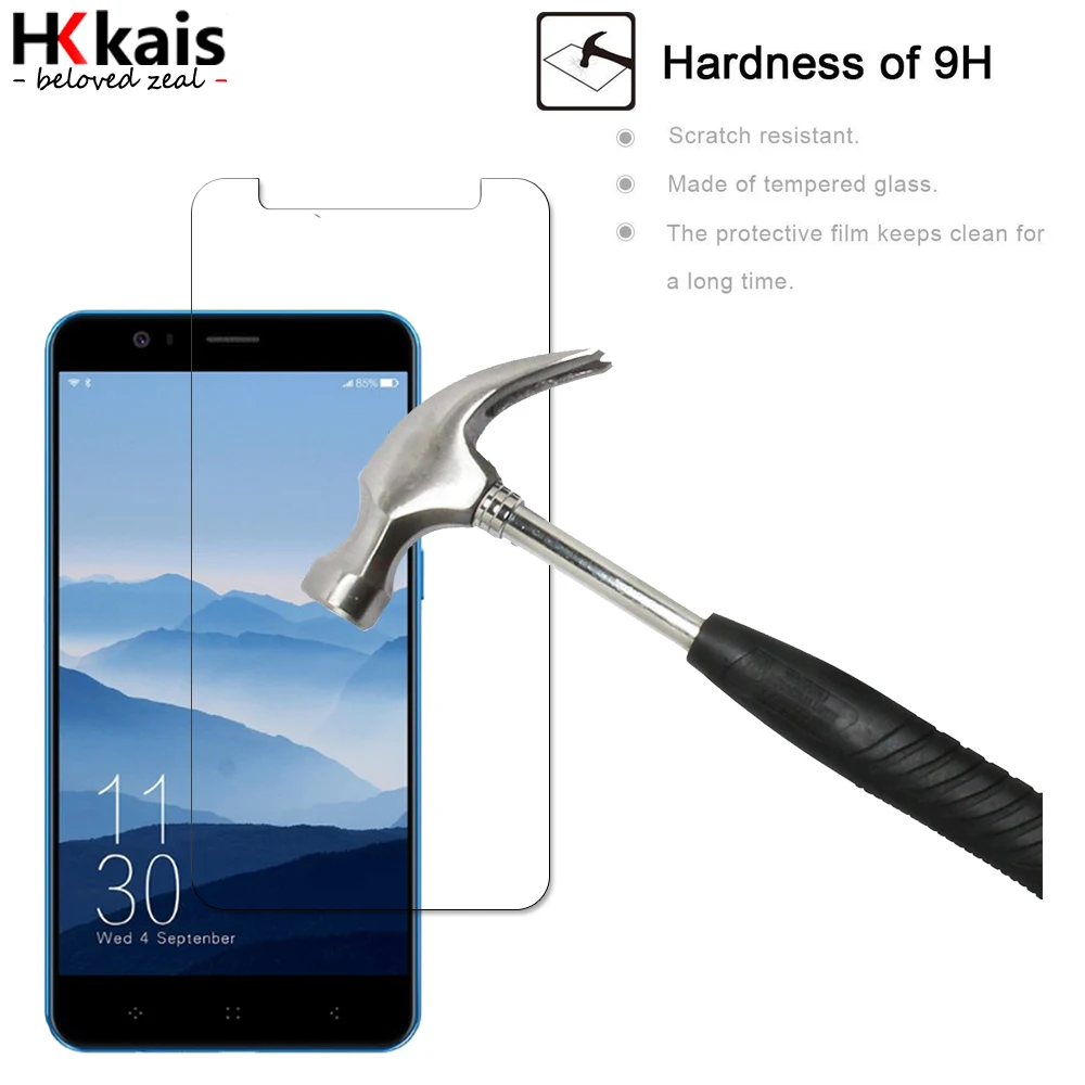 HKKAIS Tempered Glass For Elephone P8 Mini Screen Protector Protective | Мобильные телефоны и аксессуары