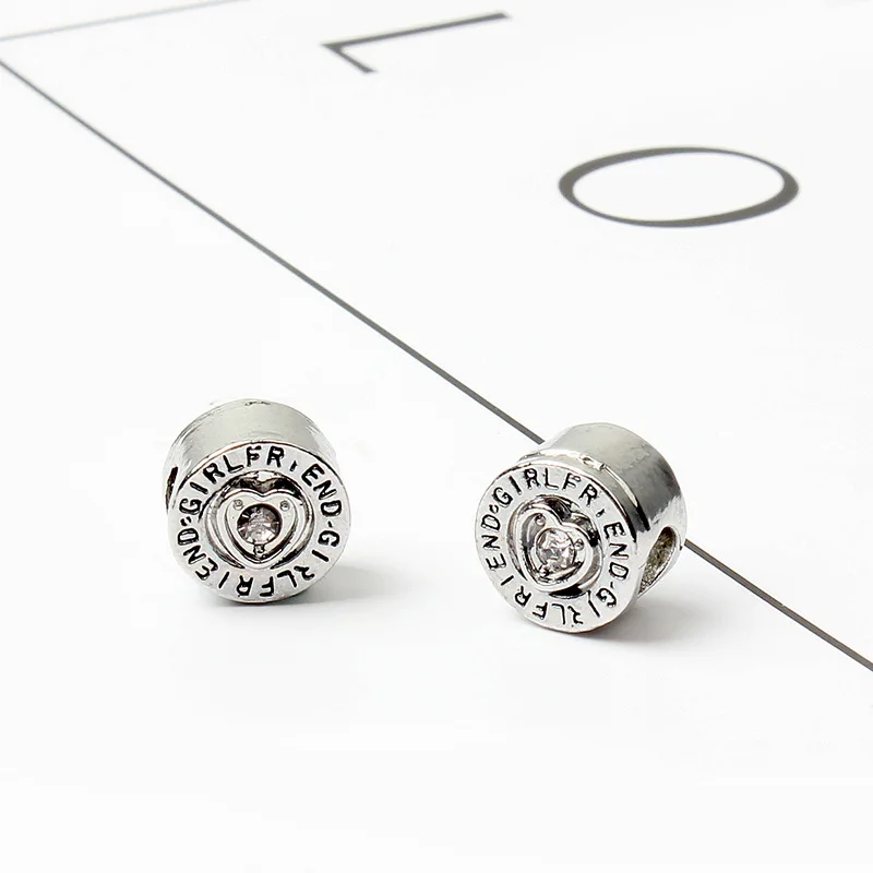 New Original Alloy Silver Plated Bead Love My Girlfriend Charm Fit Bracelet Necklace DIY Women Jewelry | Украшения и аксессуары