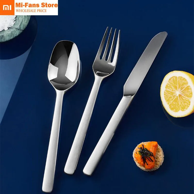 Xiaomi Mijia стейк ножи ложки вилка Нержавеющая Сталь Серебряный ужин посуда бытовые