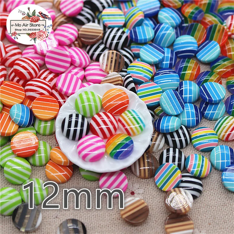 Круглые пуговицы в полоску 50 шт. 12 мм|scrapbooking craft|round buttonsbutton beads |