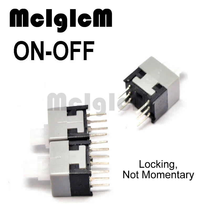 6 pin on-off 30 шт защелкивающийся кнопочный переключатель 8,5*8,5 мм DIP 3pin 8,5x8,5 мм самоблокирующийся и мгновенный квадратный переключатель - Цвет: 6 pin on-off