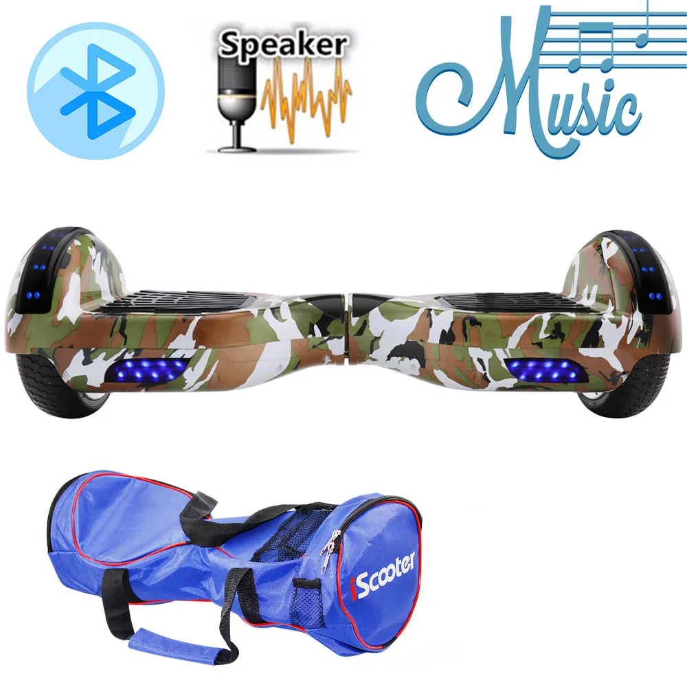 MIX green n bag IScooter Ховерборд UL2272 Bluetooth Электрический скейтборд на рулевом колесе Smart 2 колеса самобалансирующийся стоячий скутер Ховер доска - Цвет: MIX green n bag