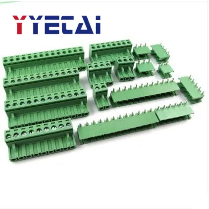 YongYeTai KF 2edgk 2P/3P/4P/5P/6P/7P/8P/9P/10P/12P прямая игла угловая Клеммная вилка терминал 5 08 мм 300